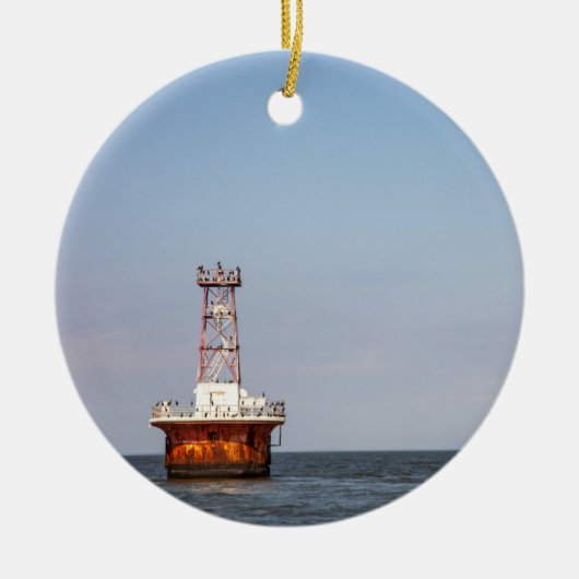 Elbow van Cross Ledge Lighthouse Keramisch Ornament (Voorkant)