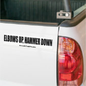 Elbows omhoog, Hammer Down Bumpersticker (Op Truck)
