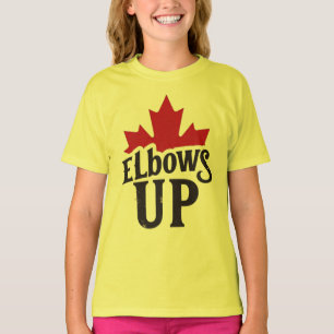 Elbows Up beroemd gemaakt door Bold Canadian Spiri T-shirt