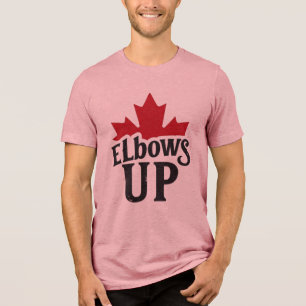 Elbows Up beroemd gemaakt door Bold Canadian Spiri Tri-Blend Shirt