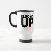 ELBOWS UP Bold Distressed Typography Reisbeker (Links)