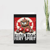 Elbows Up Canada Canadese Counter Tariffs Beaver B Kaart (Voorkant)