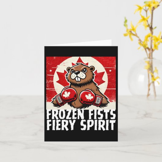 Elbows Up Canada Canadese Counter Tariffs Beaver B Kaart (Gele Bloem)