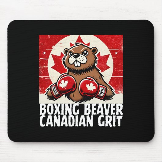 Elbows Up Canada Canadese Counter Tariffs Beaver B Muismat (Voorkant)