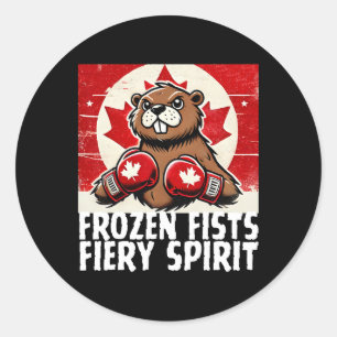 Elbows Up Canada Canadese Counter Tariffs Beaver B Ronde Sticker