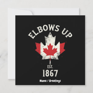 Elbows Up Canada Est 1867 Trotse Canadese Vintage Kaart
