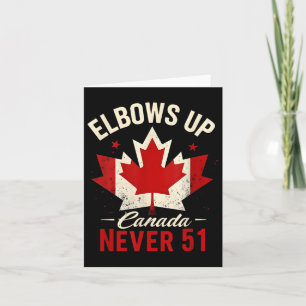 Elbows Up Canada Nooit 51 Vlag van Canada Kaart