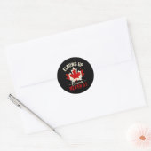 Elbows Up Canada Nooit 51 Vlag van Canada Ronde Sticker (Envelop)