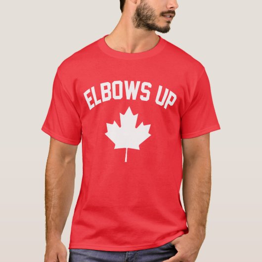 Elbows Up Canada - trotse Canadees T-shirt (Voorkant)