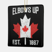 Elbows Up Canada True North Sterk Trots Canadees Keramisch Ornament (Links)