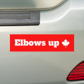 Elbows up Canadian pride bumper sticker (En voiture)