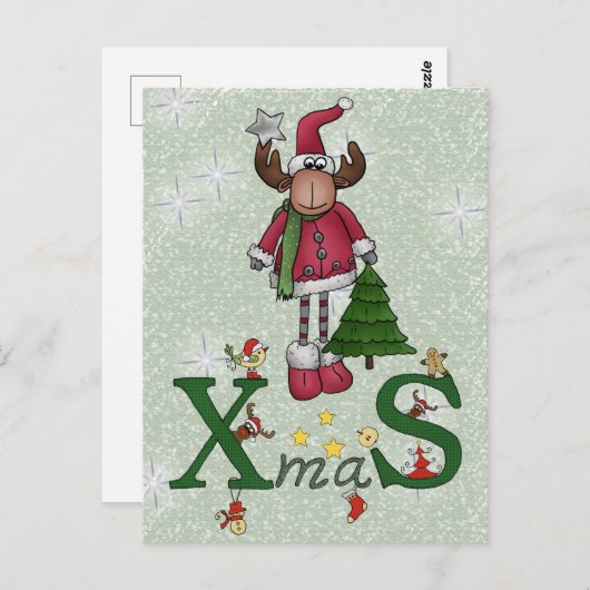 Elch mit Baum Briefkaart (Voorkant / Achterkant)