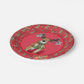 Elch mit Stern Papieren Bordje (Gekanteld)