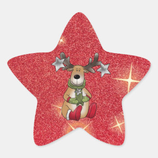 Elch mit Stern Ster Sticker