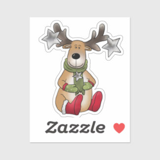 Elch mit Stern Sticker