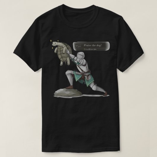 Elden Ring - Prijs de hond Klassiek op T-shirt (Design voorkant)