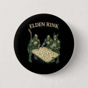 Elden Rink Grappige Hockey Ridder Parodie Fantasy Ronde Button 5,7 Cm