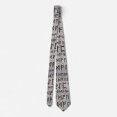 Elder Futhark Pattern op berkentextuur Stropdas (Achterkant)