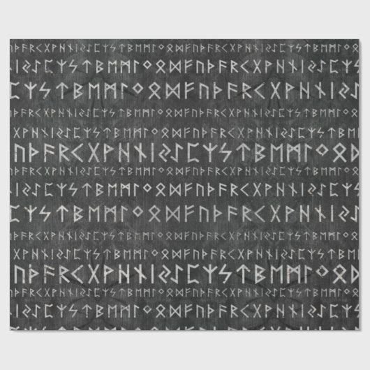 Elder Futhark Pattern op houten textuur Cadeaupapier (Vlak)