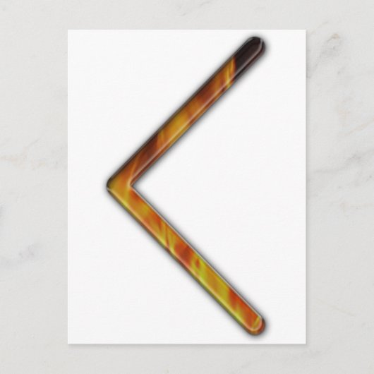 Elder Futhark Rune Cen Briefkaart (Voorkant)