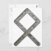 Elder Futhark Rune Odal Briefkaart (Voorkant / Achterkant)