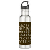 Elder Futhark Runes Waterfles (Voorkant)
