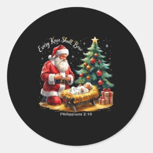 Elder Knie Zal Buigen Filipenzen 2_10 Kerstmis Ronde Sticker
