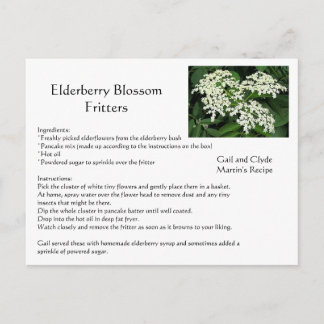 Elderberry Blossom Fritters Briefkaart