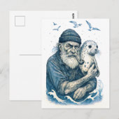 Elderly Sailor with Seal Briefkaart (Voorkant / Achterkant)