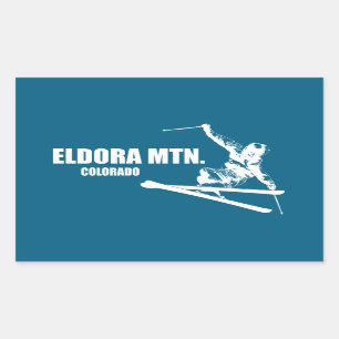 Eldora Mountain Colorado Skier Rechthoekige Sticker