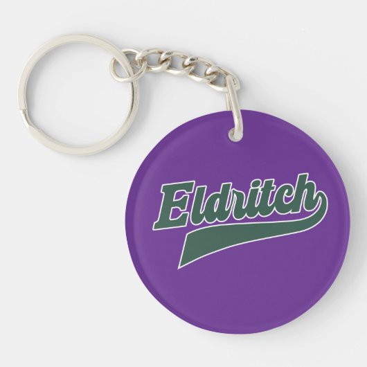 Eldritch League Script – belettering Sleutelhanger (Voorkant)