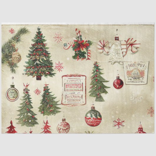 Ele kerstontwerpserie #3 Weefselpapier Tissuepapier (Voorkant)