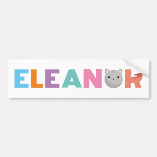 Eleanor Gray of Ginger Cat Bumpersticker (Voorkant)