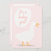 Eleanor les invitations à la douche bébé canard (Devant / Derrière)