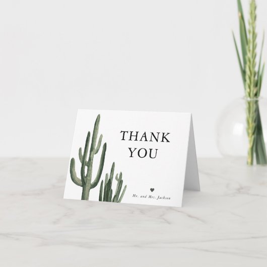 Eleanor - Minimale Bohemen Cactus Hartelijk dank Bedankkaart (Voorkant)