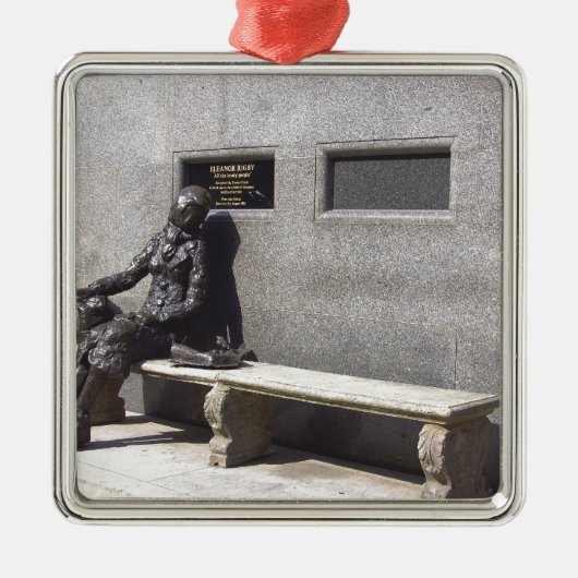 Eleanor Rigby Statue, Liverpool Verenigd Koninkrij Metalen Ornament (Voorkant)