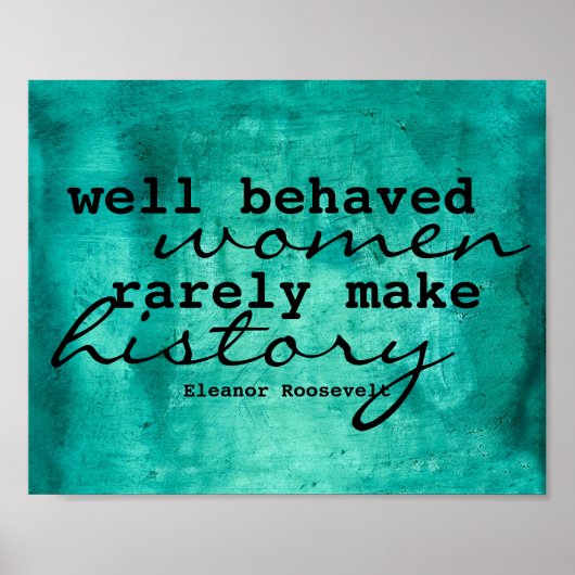 Eleanor Roosevelt cite une affiche sur les femmes (Devant)