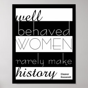Eleanor Roosevelt citeert poster over vrouwen