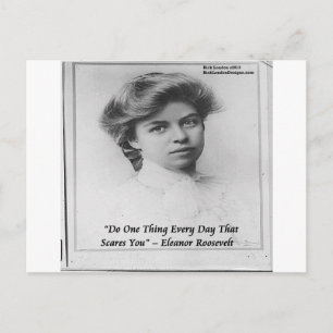 Eleanor Roosevelt "doe iets eng" Citaat Briefkaart