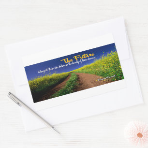 Eleanor Roosevelt Inspirerend citaat "De toekomst" Rechthoekige Sticker