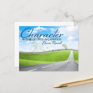 Eleanor Roosevelt Inspirerend citaat "Karakter" Briefkaart
