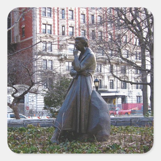 Eleanor Roosevelt Monument Vierkante Sticker (Voorkant)