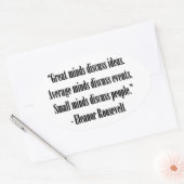 Eleanor Roosevelt Quote Ovale Sticker (Envelop)