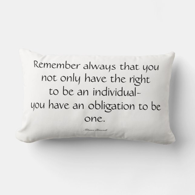 Eleanor Roosevelt Quote Pillow Kussen (Voorkant)