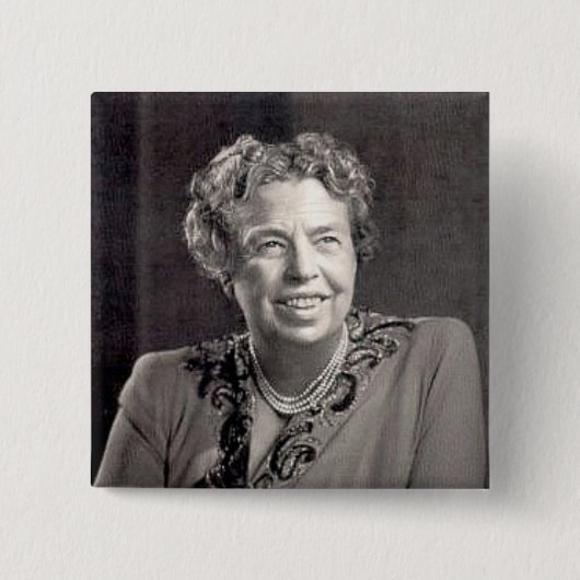 eleanor_roosevelt vierkante button 5,1 cm (Voorkant)