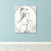 Eleanor van Aquitaine Canvas Afdruk (Insitu (Houten vloer))