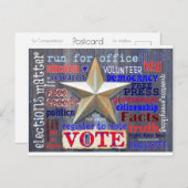 Élections | Carte postale Blue Beach Song™ (Devant / Derrière)