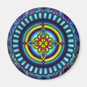 "Electra Star" Mandala door Jay Rizzi Magneet