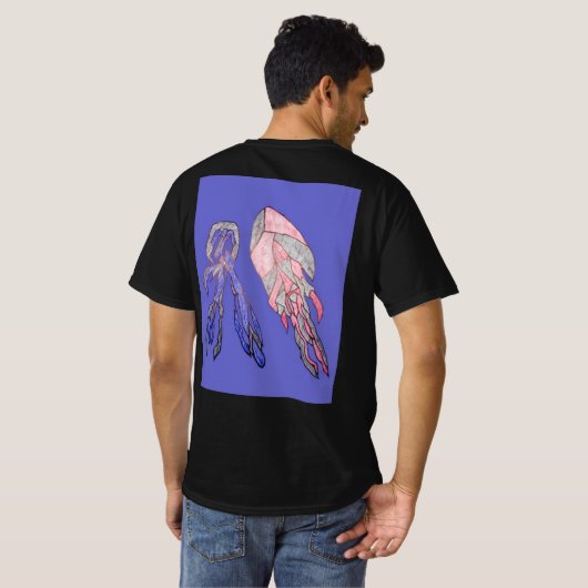 Electric Abstract Energy Burst Men’s T-Shirt (Achterkant volledig)