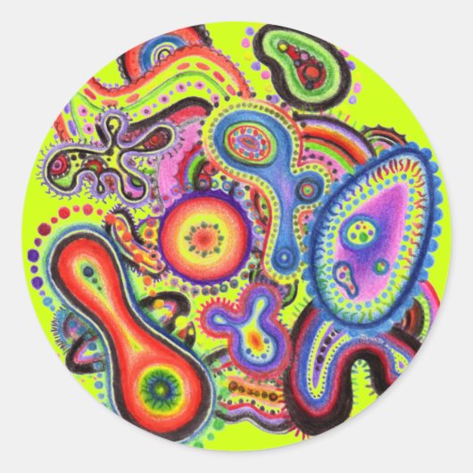 "Electric Amoeba" Sticker (Voorkant)